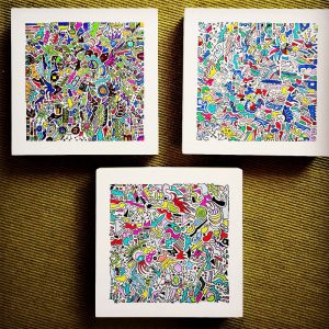 Illustrationen auf Holz