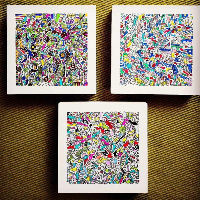 Illustrationen auf Holz